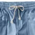 Women's Petite Herringbone Chino High Rise Relaxed Straight Drawstring Ankle Pants, alternative image