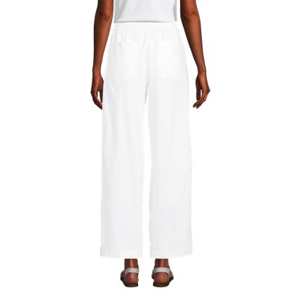 Women's Herringbone Chino High Rise Relaxed Straight Drawstring Ankle Pants - image 5