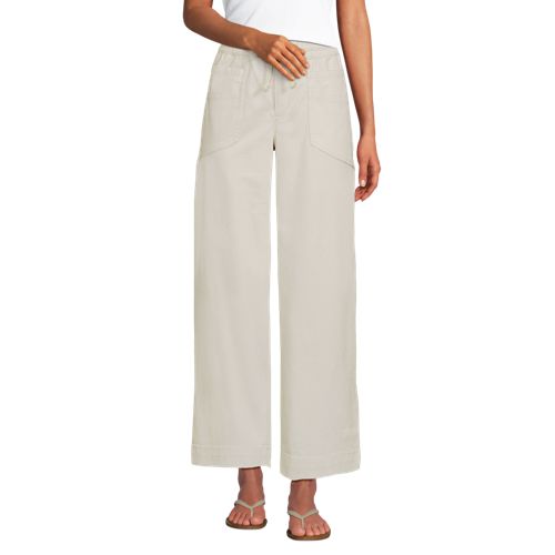  Lands' End 7/8-schlupfchinos Mit Fischgrätmuster, Damen, Größe:36 Regular, Beige, Elasthan/baumwoll-mischung, By Lands' End 
