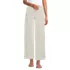 Women's Petite Herringbone Chino High Rise Relaxed Straight Drawstring Ankle Pants, Front
