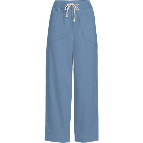 Women's Herringbone Chino High Rise Relaxed Straight Drawstring Ankle Pants - image 4