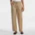 Women's Herringbone Chino High Rise Relaxed Straight Drawstring Ankle Pants, Front