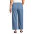 Women's Plus Size Herringbone Chino High Rise Relaxed Straight Drawstring Ankle Pants, Back