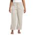 Women's Plus Size Herringbone Chino High Rise Relaxed Straight Drawstring Ankle Pants, Front