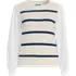 Women's Plus Size Drifter Shaker Button Shoulder Sweater Vest with Poplin Sleeves, Front
