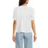 Women's Poplin Elbow Sleeve Pintuck Button Front Top, Back