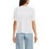 Women's Poplin Elbow Sleeve Pintuck Button Front Top, Back