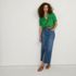 Women's Poplin Elbow Sleeve Pintuck Button Front Top, alternative image