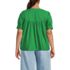 Women's Plus Size Poplin Elbow Sleeve Pintuck Button Front Top, Back