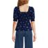 Women's Poplin Elbow Sleeve Smocked Top, Back