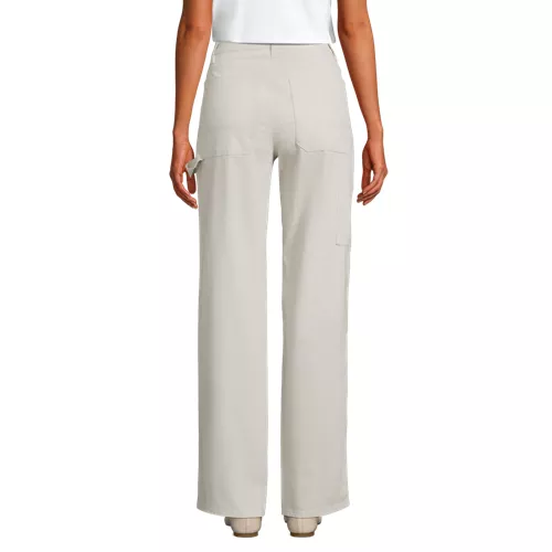 Women's Herringbone Chino High Rise Utility Pants, Back
