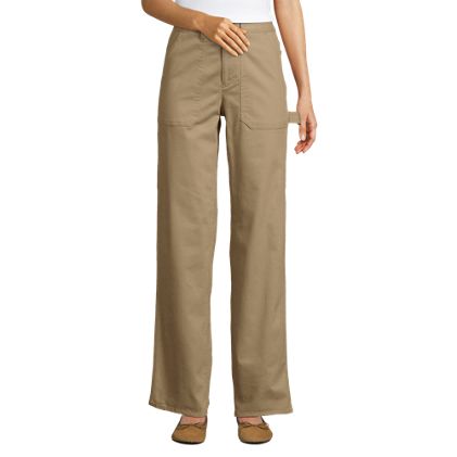Women's Petite Herringbone Chino High Rise Utility Pants - image 4