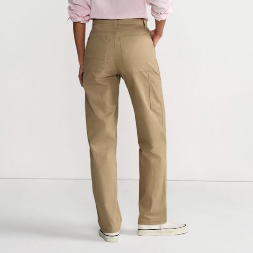 Women's Herringbone Chino High Rise Utility Pants, Back
