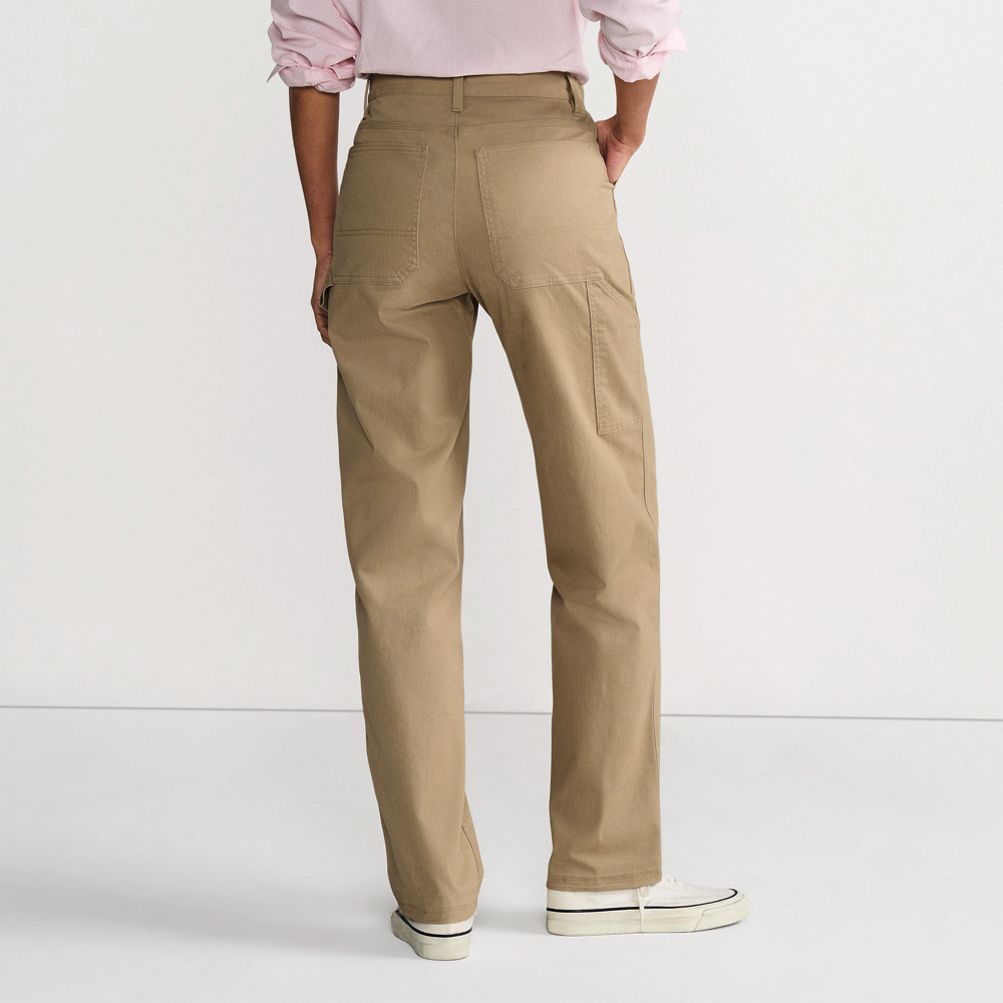 パンツ ikiji Low-rise work pants Beige IKIJI Cotton CANVAS Pants - Beige | ANDJOY