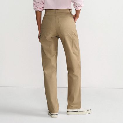 Women's Petite Herringbone Chino High Rise Utility Pants - image 1