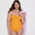 Women's Plus Size SlenderSuit U-Wire Bandeau One Piece Swimsuit, alternative image