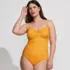 Women's Plus Size SlenderSuit U-Wire Bandeau One Piece Swimsuit, alternative image