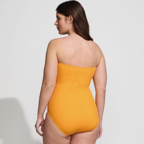 Lands' End Bandeau-badeanzug Slender, Damen, Größe:48 Plus, Orange, By Lands' End 