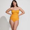 Women's Slender Suit Tummy Control Bandeau One Piece Swimsuit
