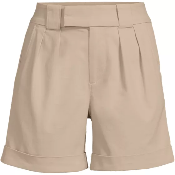 Women's Chino High Rise Pleated 7" Shorts - primary