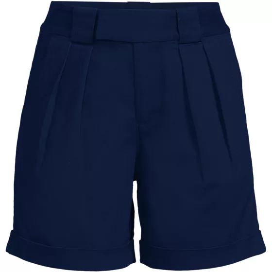 Women's Chino High Rise Pleated 7" Shorts - primary