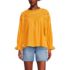 Women's Cotton Voile Long Sleeve Crew Neck Top, Front