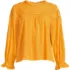 Women's Cotton Voile Long Sleeve Crew Neck Top, Front