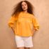 Women's Cotton Voile Long Sleeve Crew Neck Top, alternative image