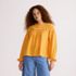 Women's Cotton Voile Long Sleeve Crew Neck Top, Front