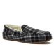 Women's Fuzzy Lined Plaid Moccasin Slippers, alternative image