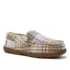 Women's Fuzzy Lined Plaid Moccasin Slippers, alternative image