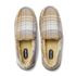 Women's Fuzzy Lined Plaid Moccasin Slippers, alternative image