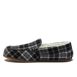 Women's Fuzzy Lined Plaid Moccasin Slippers, alternative image