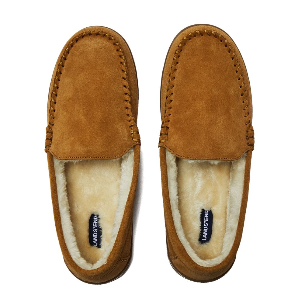 Lands end mens moccasin slippers on sale