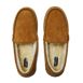 Men's Fuzzy Lined Suede Moccasin Slippers, alternative image