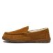 Men's Fuzzy Lined Suede Moccasin Slippers, alternative image