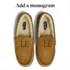 Men's Fuzzy Lined Suede Moccasin Slippers, alternative image