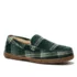 Men's Fuzzy Lined Plaid Flannel Moccasin Slippers, alternative image