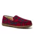 Men's Fuzzy Lined Plaid Flannel Moccasin Slippers, alternative image