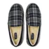 Men's Fuzzy Lined Plaid Flannel Moccasin Slippers, alternative image