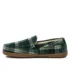 Men's Fuzzy Lined Plaid Flannel Moccasin Slippers, alternative image