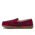 Men's Fuzzy Lined Plaid Flannel Moccasin Slippers, alternative image