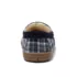 Men's Fuzzy Lined Plaid Flannel Moccasin Slippers, alternative image