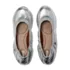 Women's Comfort Slip On Metallic Leather Ballet Flats, alternative image