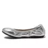 Women's Comfort Slip On Metallic Leather Ballet Flats, alternative image