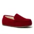Kids Fuzzy Lined Suede Moccasin Slippers, alternative image