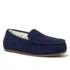 Kids Fuzzy Lined Suede Moccasin Slippers, alternative image