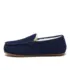 Kids Fuzzy Lined Suede Moccasin Slippers, alternative image