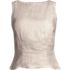 Women's Linen Sleeveless Peplum Top, Front