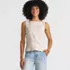 Women's Linen Sleeveless Peplum Top, Front